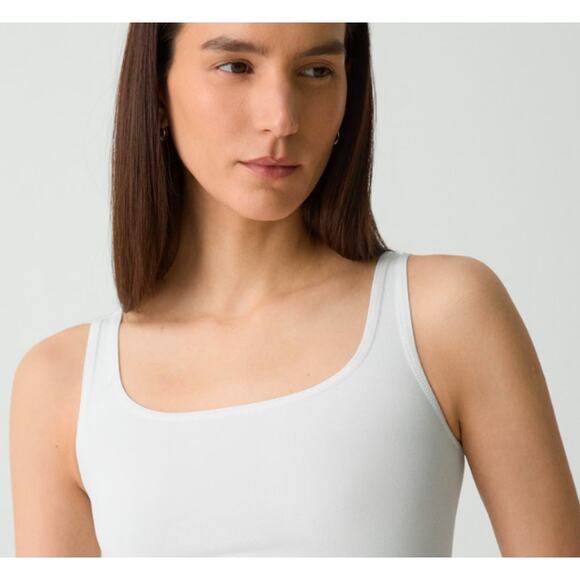 Theory Women's Len Tubular Tank Top White One Size NWT 110 - Picture 2 of 12